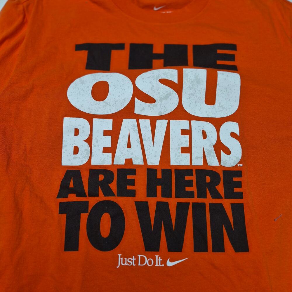 Nike Oregon State Beavers T Shirt Mens XL Orange OSU Just Do It NCAA